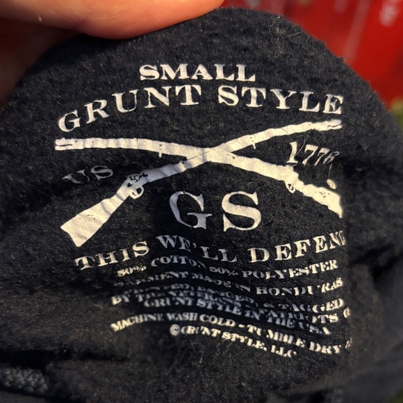 Grunt Style Hoodie Navy Military American Flag Freedom Pullover size smalll - Picture 2 of 3